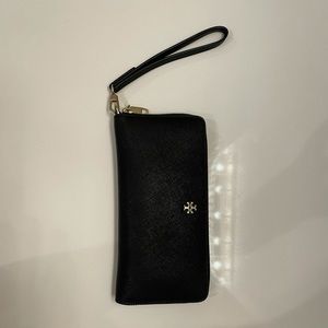 Tory Burch Continental Zip Wallet Black